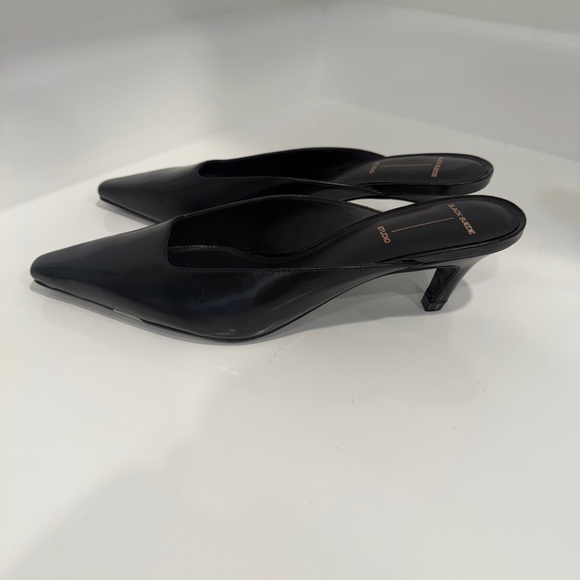 Black Suede Studio LOGAN 50 MULE Black Leather size 38.5 NEW - Picture 4 of 8